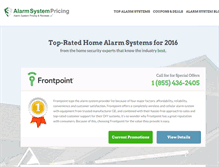 Tablet Screenshot of alarmsystempricing.com